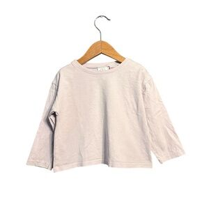 Zara Kids Long Sleeve Tee in Soft Pink